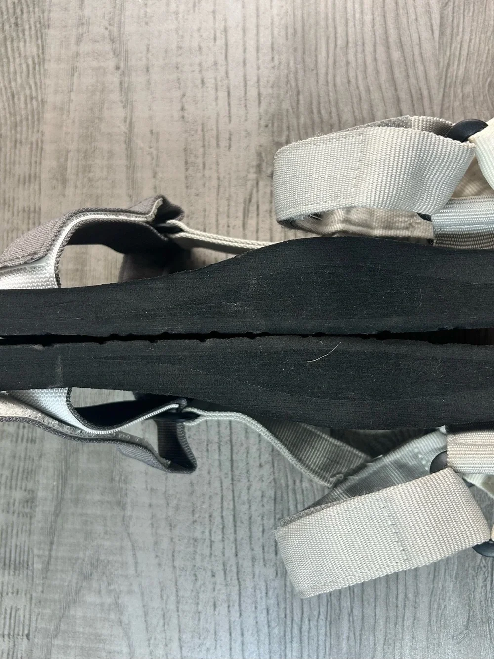 Merence Gray and Light Gray Men’s Size 12/46 Adjustable Strap Sandals Sport